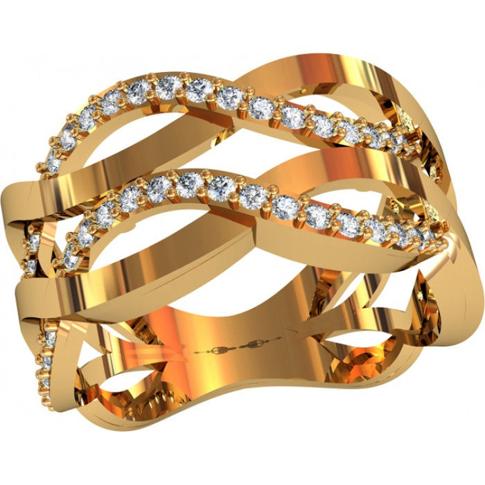 Pierścionek złoty z cyrkoniami JM 112 970