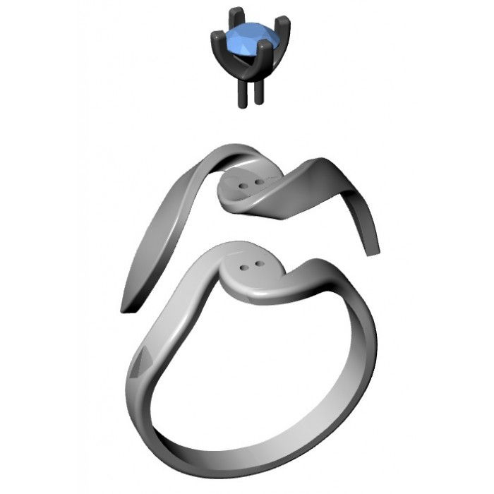 Прев'ю: Pierścionek złoty z cyrkoniami JM 112 870