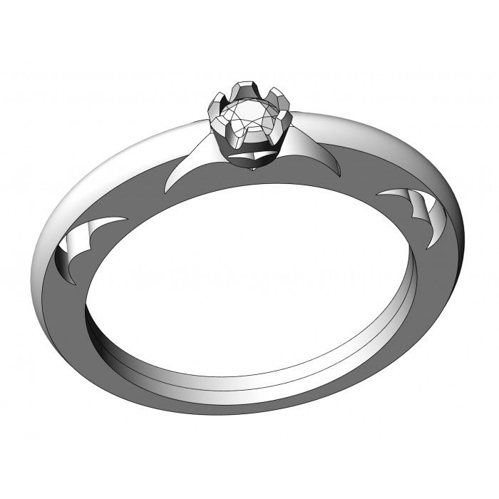 Прев'ю: Золота каблучка з цирконіями JM 211 340
