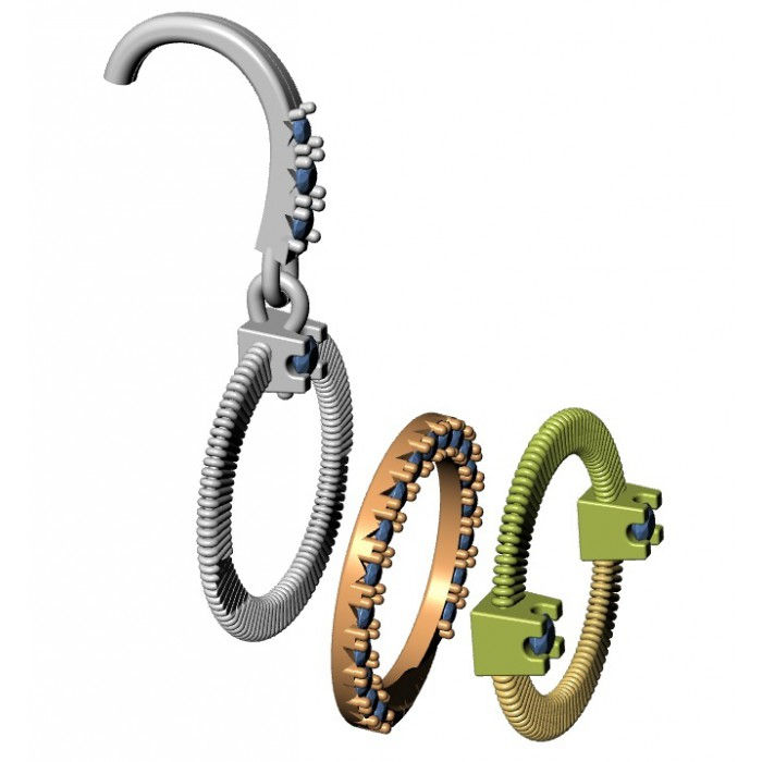 Miniatura: Kolczyki złote JM 312 490