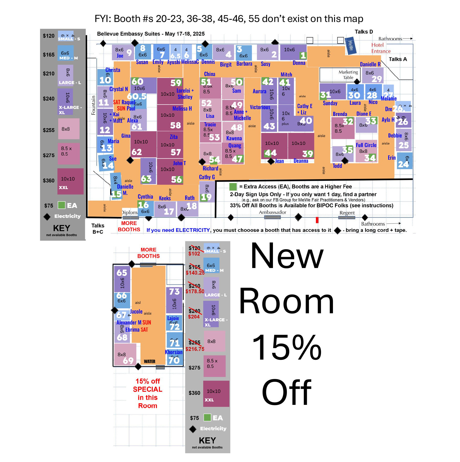 25MAYBEL - Booth #63 -	XL - 10x6 - EA