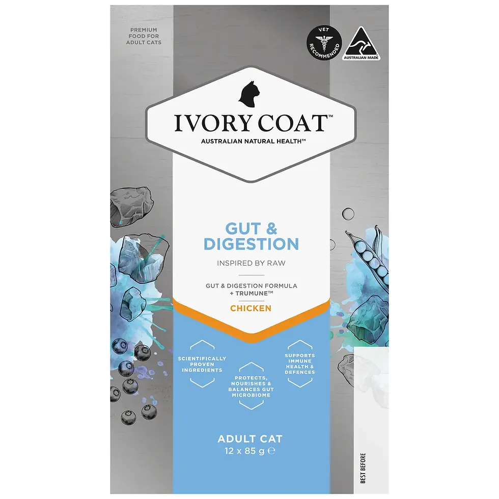 Ivory Coat Inspired By Raw Gut Digestion cat wet food box