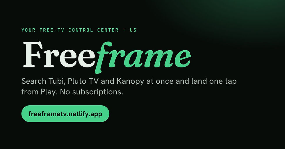 Freeframe: search free, legal streaming services at once