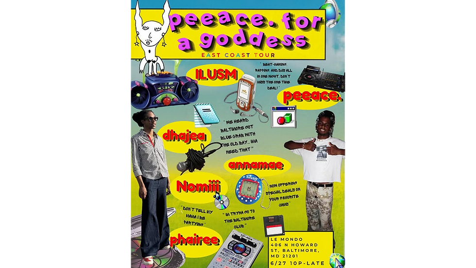 MUSIC/DJ: peeace. for a goddess Tour ft. dhajea + peeace. + Friends