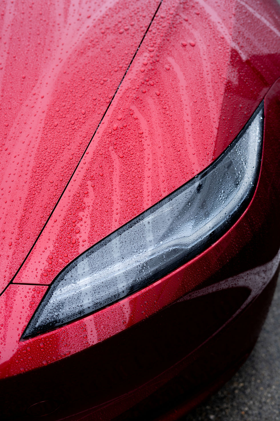 Tesla Model 3 – XPEL Fusion PPF Hydrophobic Close-Up by G19 Graphics Edmonton