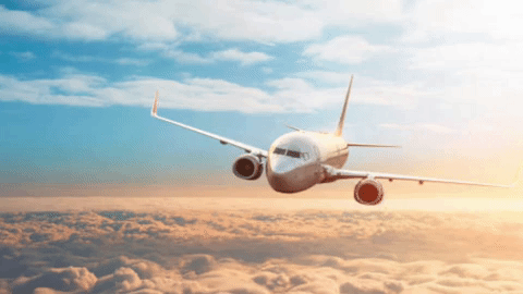 Plane flying clouds GIF 1.gif