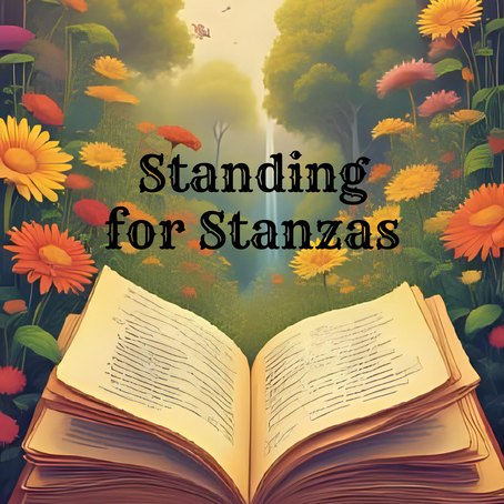 Open book surrounded by flowers.