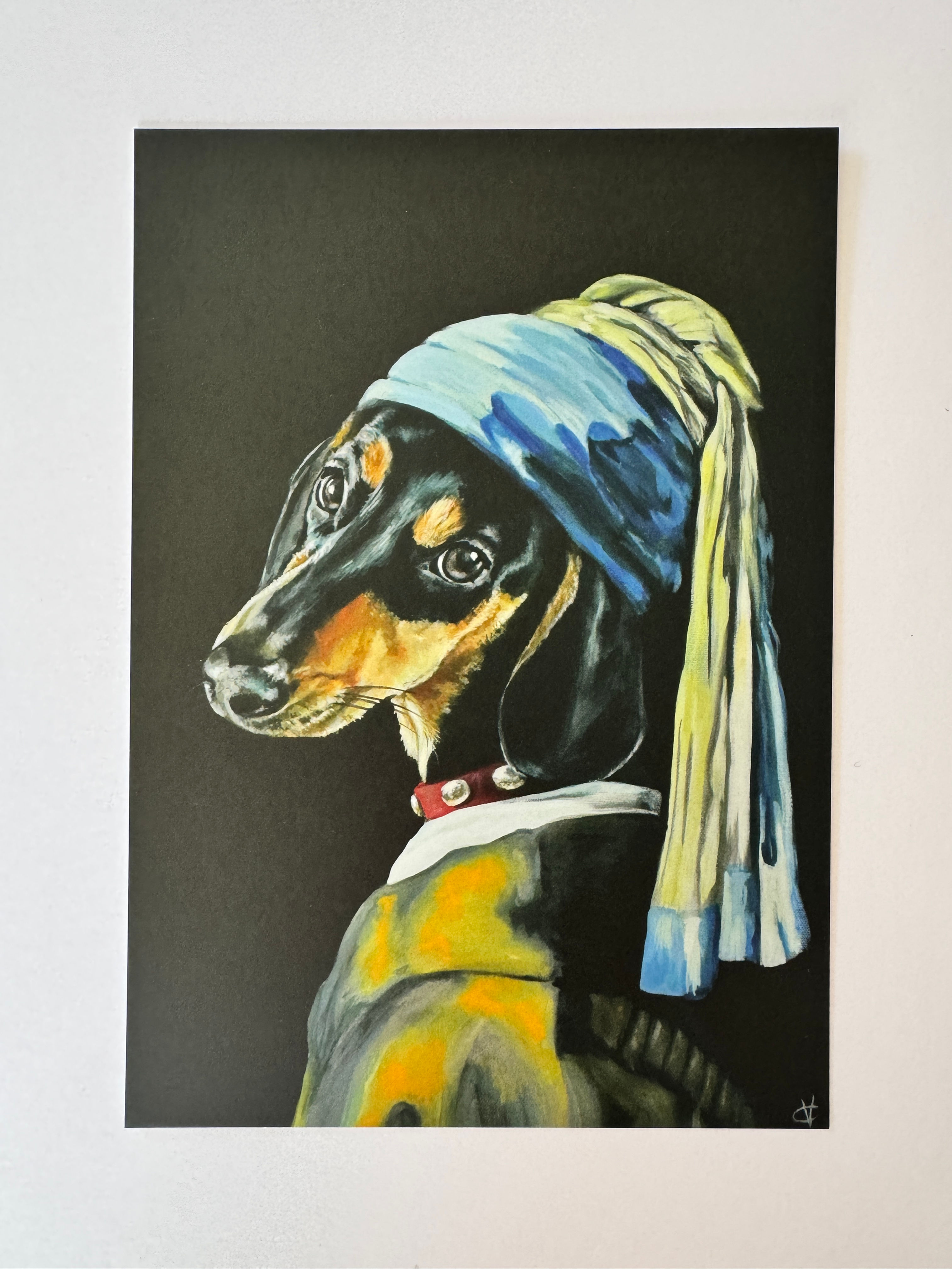 The Dog With The Pearl Collar Postcard