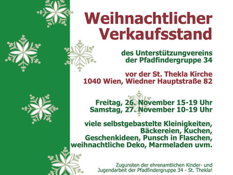 Weihnachtlicher Verkaufsstand