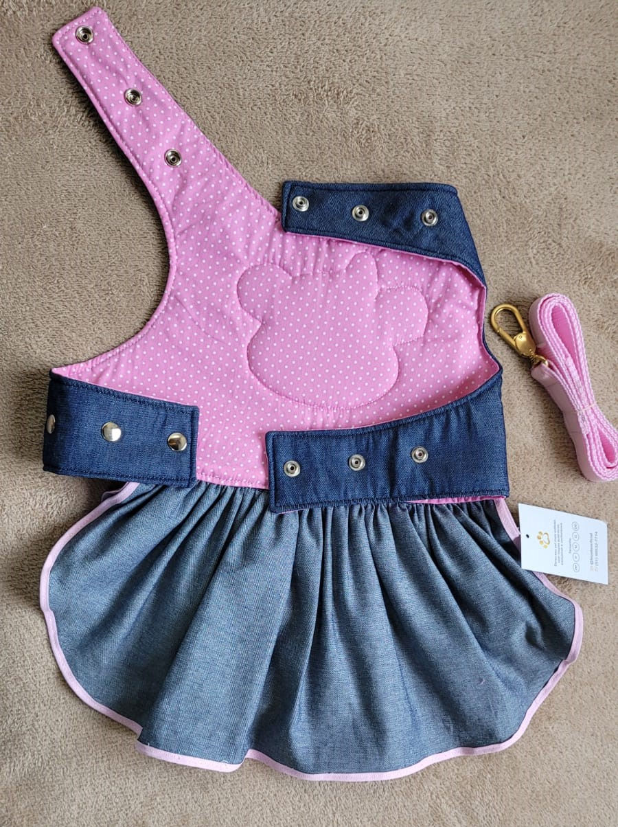 Miniatura: Vestido jeans ursa com guia