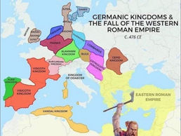 Map of early Germanic Tribes circa 476 ad