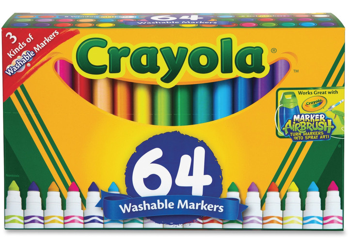 Crayola Washable Markers, 64 Ct