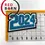 Thumbnail: Chenille 4 digit tail sweep year patch Columbia blue on white on black