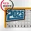 Thumbnail: Chenille 4 digit tail sweep year patch Columbia blue on white on black