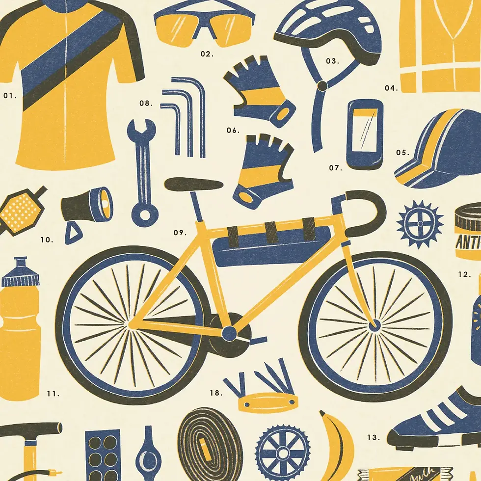 Thumbnail: BIRD & CO Cycling Vintage Style A4 Print