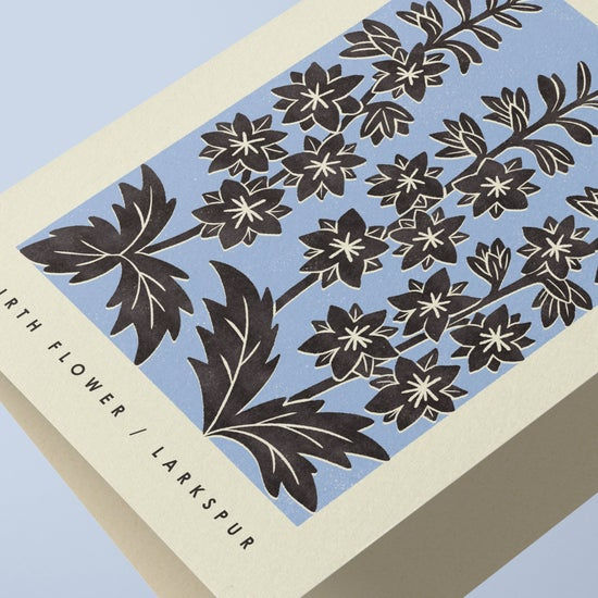 Thumbnail: BIRD & CO July Larkspur Birth Flower Greeting Card