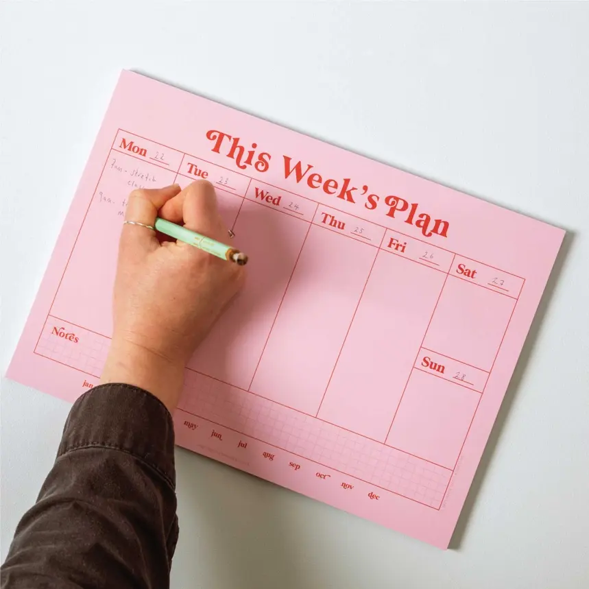 Thumbnail: GOOD TUESDAY Pink & Red Weekly Planner