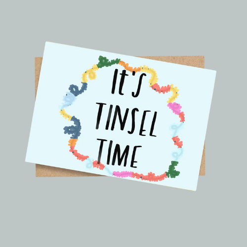 Thumbnail: NICOLA ROWLANDS Christmas Cards Tinsel/Baubles 6pk