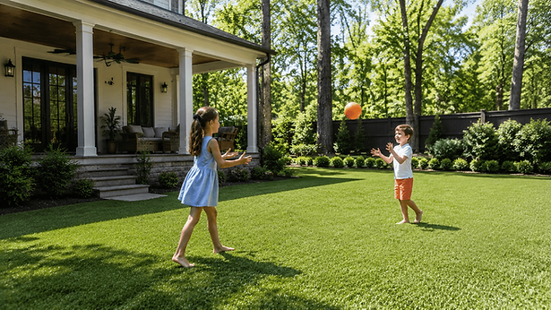 Kids Playing on Turf