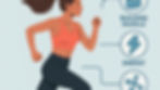 Woman running showing the area of her body that are impacted by the 9 essential amino acids: hair, nails, muscle building, tissue repair, hormones.