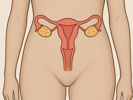 Ovaries of a person with PCOS