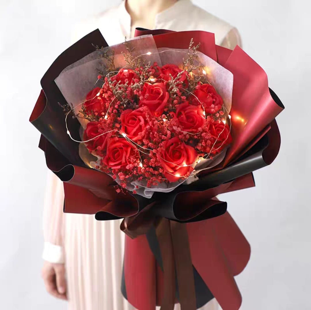 Large Pastel Preserved Flower Bouquet