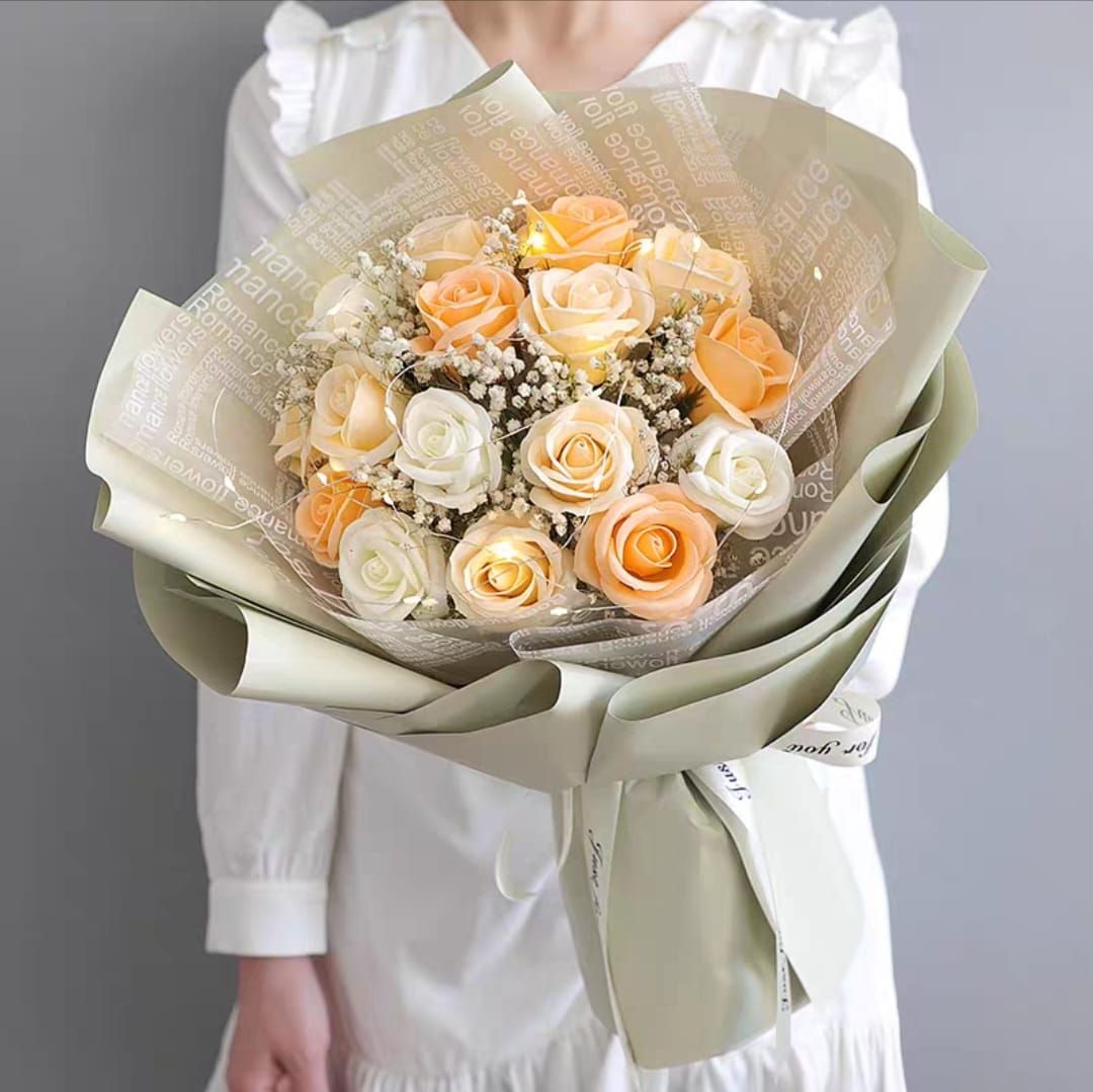 Large Pastel Preserved Flower Bouquet
