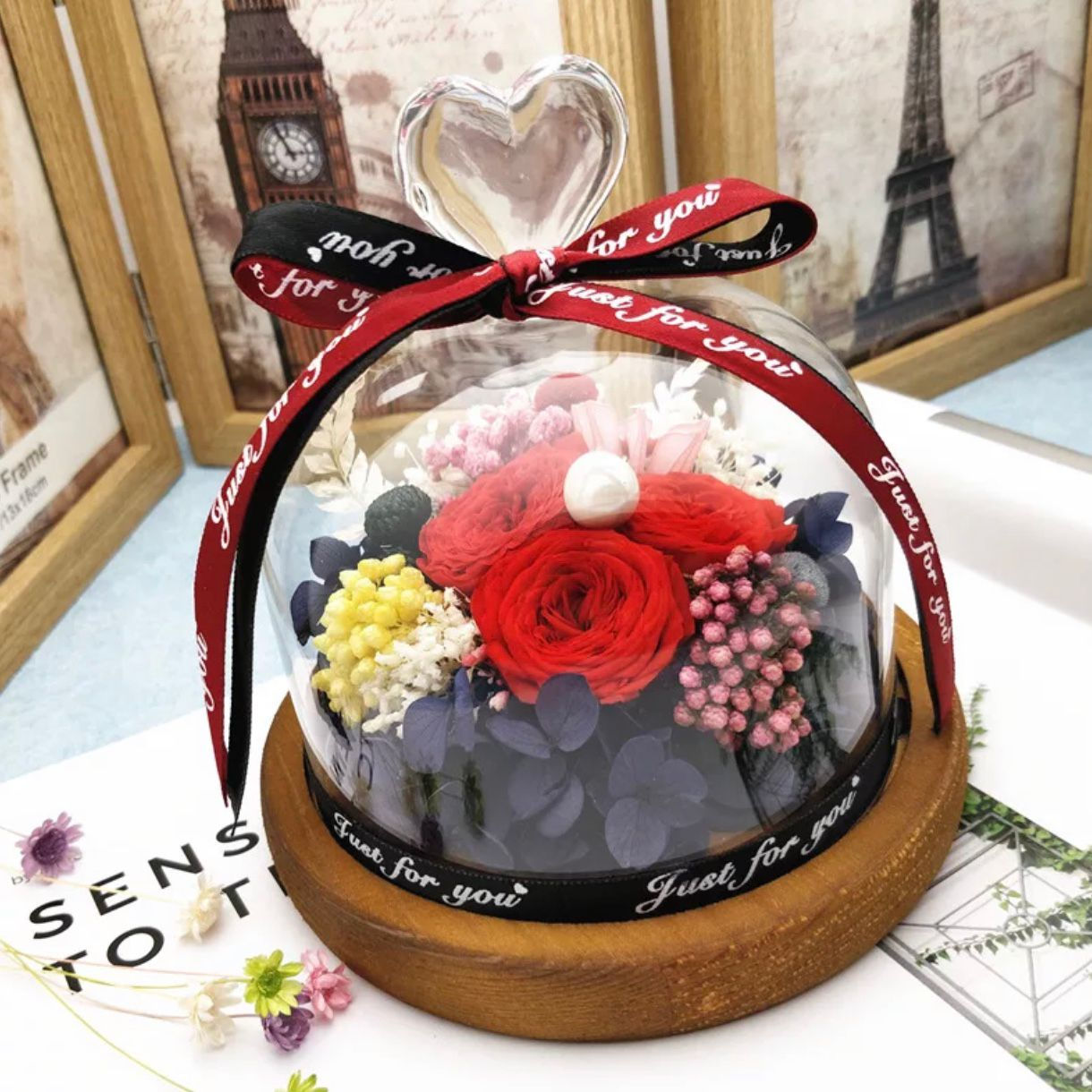 Garden Preserved Rose Dome