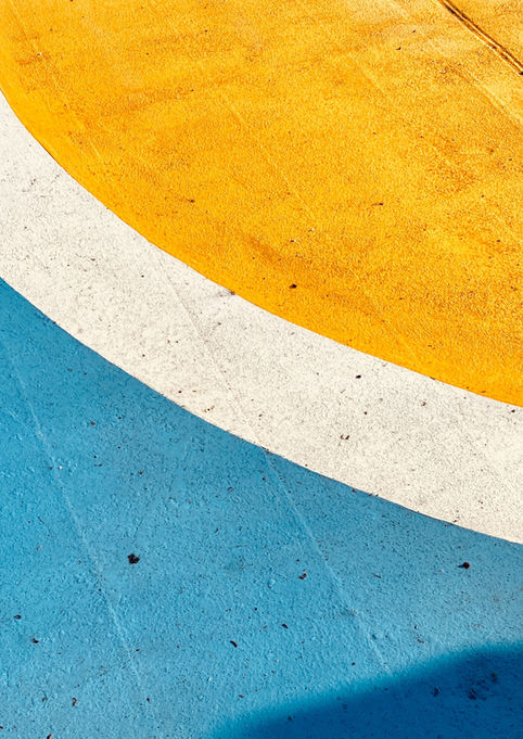 yellow white blue graphic elements