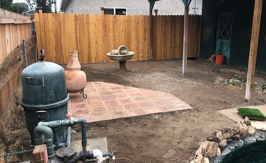 Yard under construction
