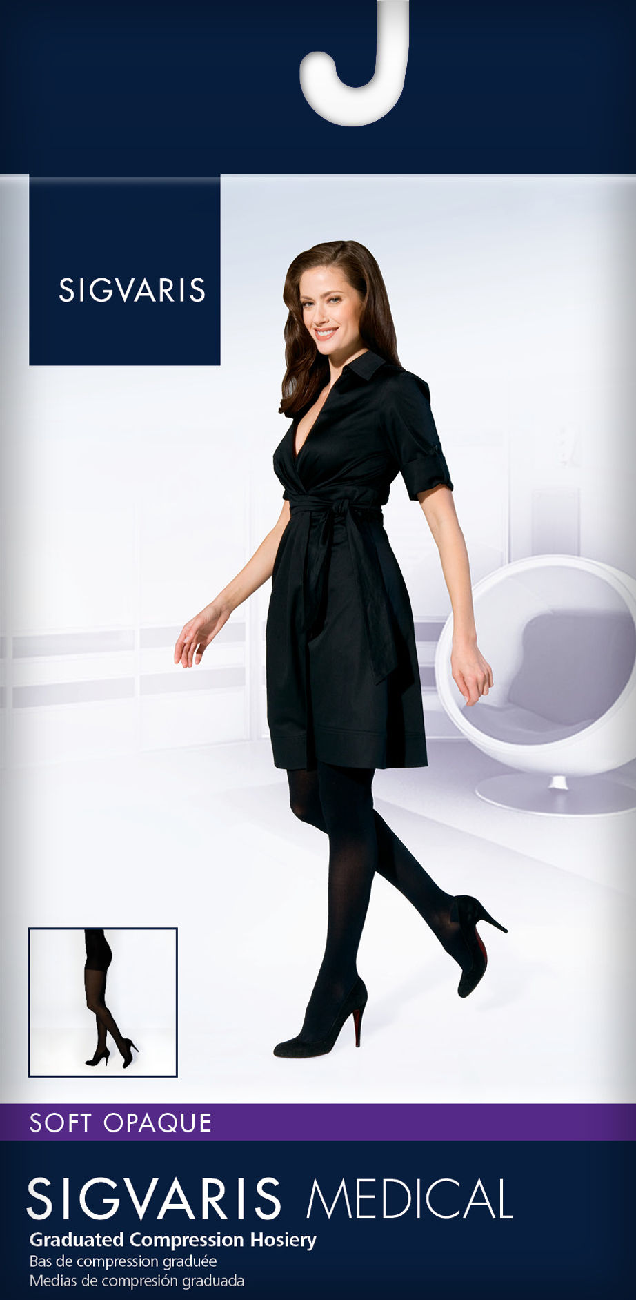 Thumbnail: Sigvaris 840 Soft Opaque Pantyhose