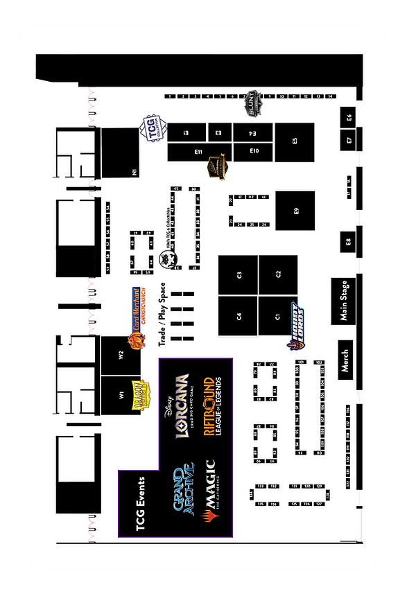 2026 South Island Card Show Floor Plan