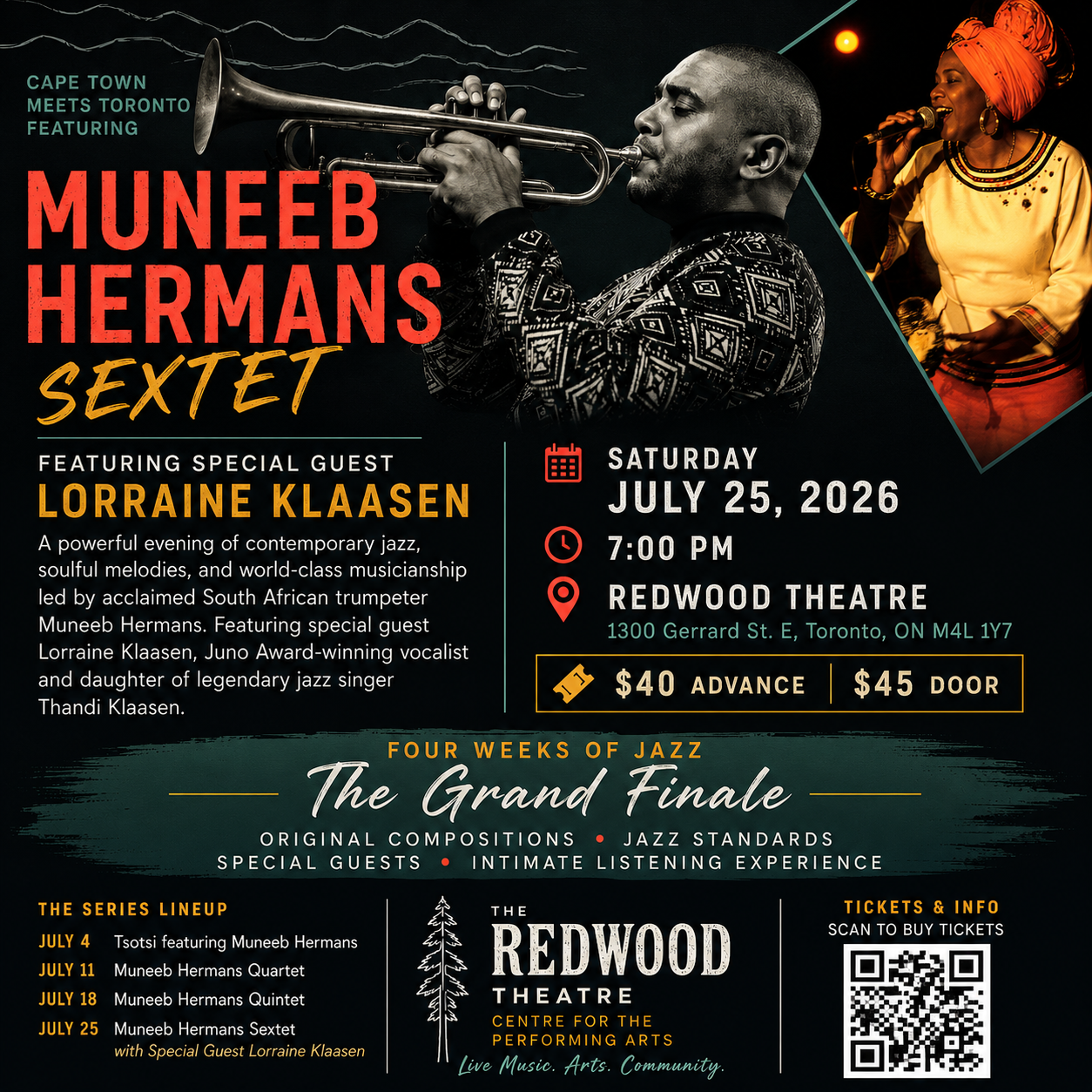 Muneeb Hermans Septet with Lorraine Klaasen on stage.