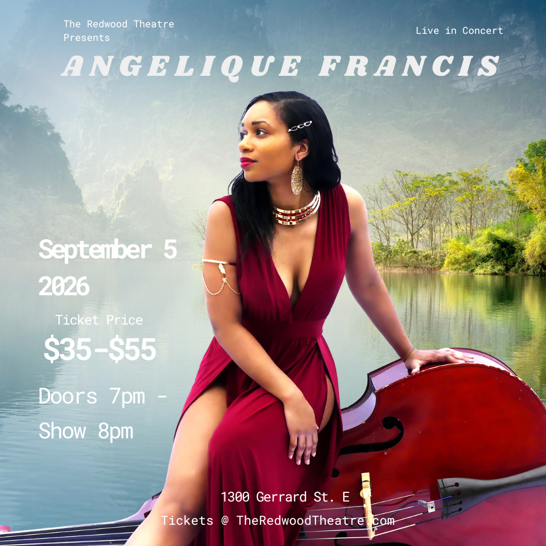 Angelique Francis performing with her upright bass.