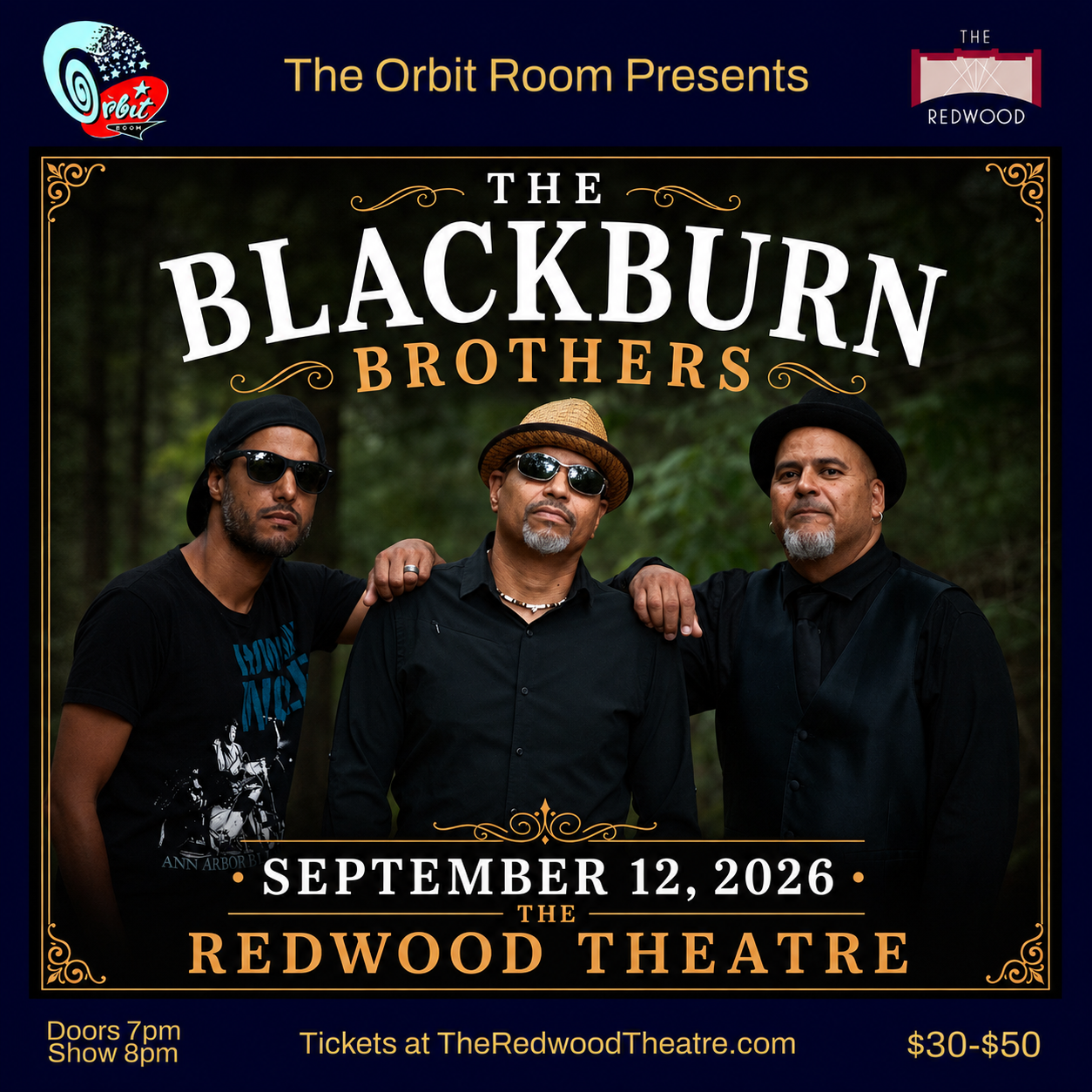 The Blackburn Brothers delivering high-energy soul and blues.