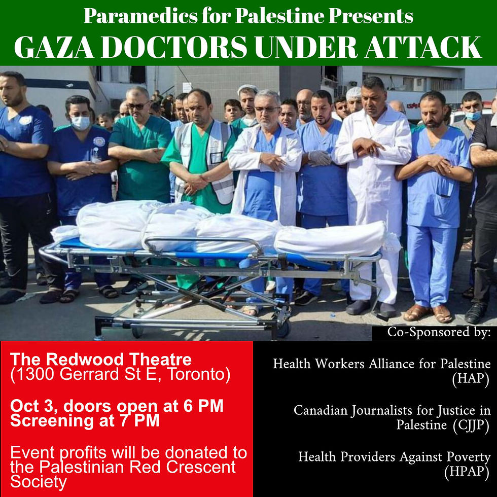 Film Screening - Gaza Doctors Under Attack