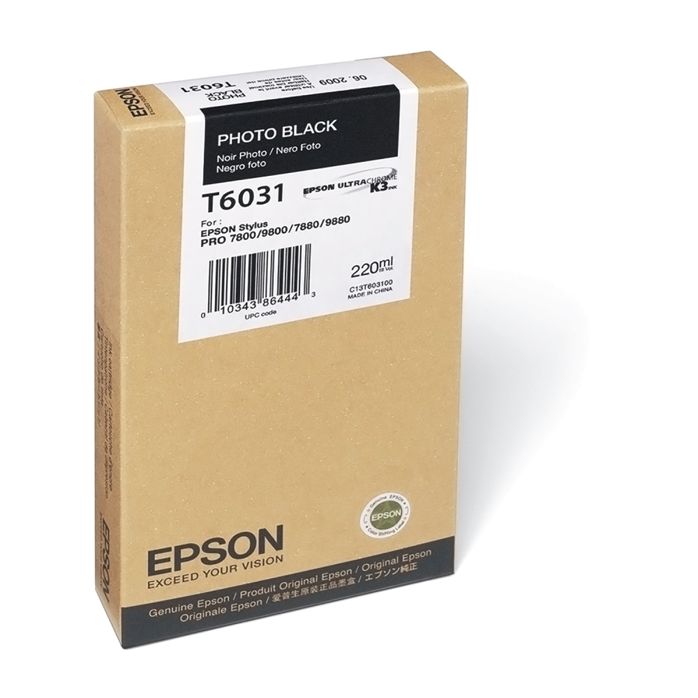 Cartucho de tinta Epson T6031 - 220 ml - Photo Negro