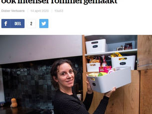 HLN - Opruimen in tijden van corona