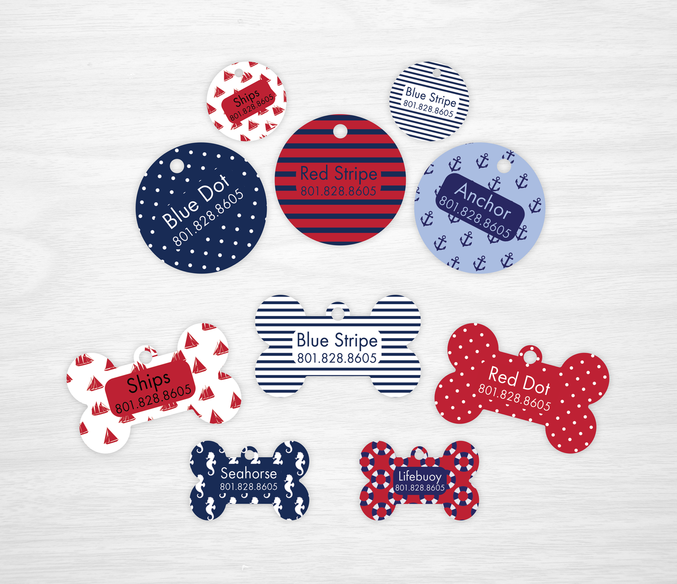 Nautical Pet IDs, Dog Tags, Cat Tags