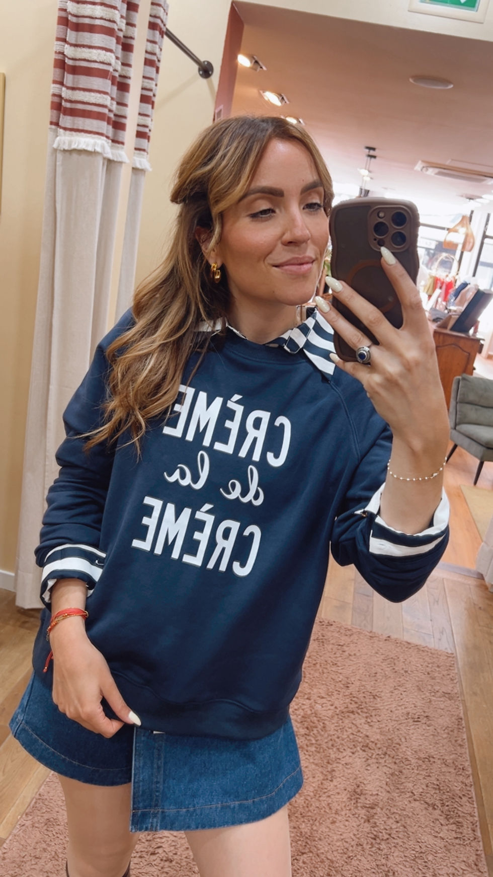Miniature : Sweat Cléo marine « Crème de la Crème »