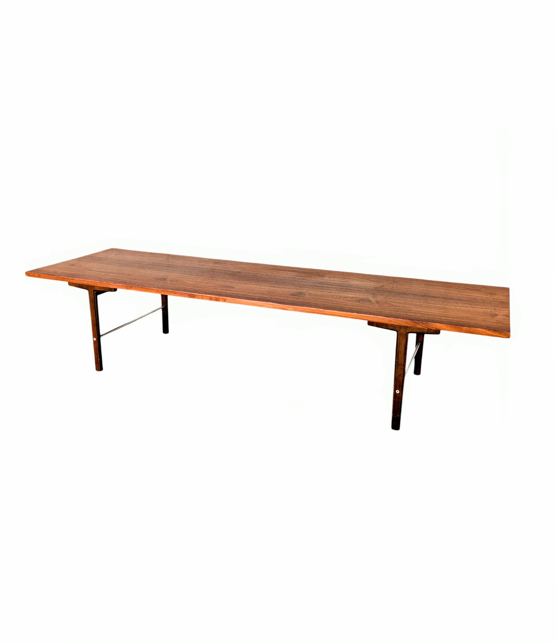 Mid Century Surfboard Walnut Coffee Table