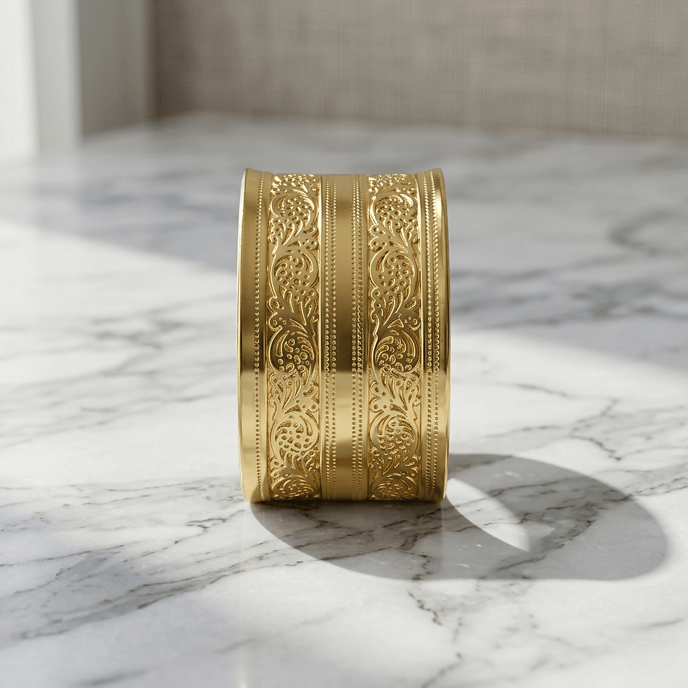Thumbnail: Gold Cuff Bangle Bracelet