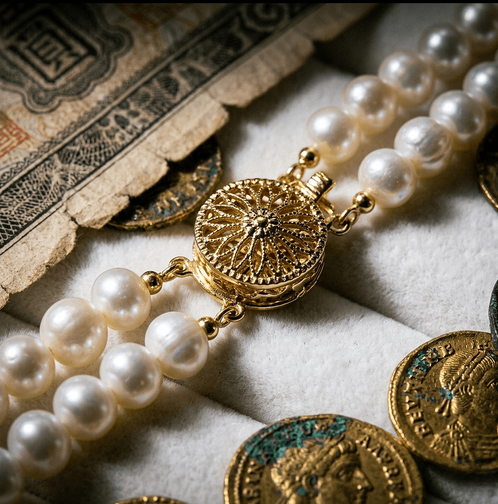 Thumbnail: Multi-Strand Pearl Bracelet
