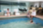 Family in the pool on a cruise