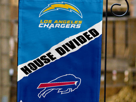 Showing Your Team Spirit with Chargers vs Bills House Divided Flag