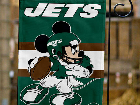 New York Jets x Mickey Football Flag: Show Your Team Spirit with Style!