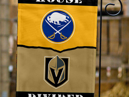 Sabres vs Golden Knights House Divided Flag: Show Your Team Spirit in Style!