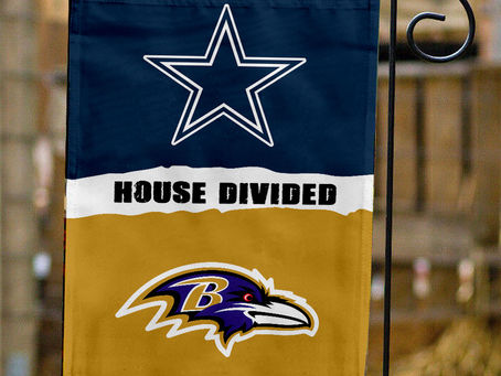 The Ultimate Showdown: Cowboys vs Ravens House Divided Flag