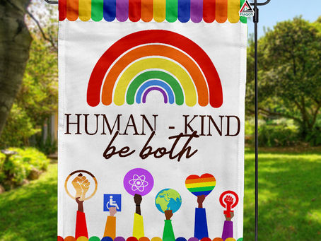 Embrace Diversity with the Human Kind Be Kind Rainbow Flag