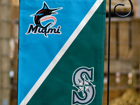 Show Your Team Spirit with the Marlins vs Mariners House Divided Flag!